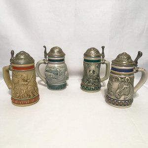 (BUNDLE) Set of Vintage Avon Endangered Species Mini Stein Collection